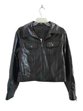 Vintage Vakko Black Leather 80s Jacket